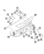 68361856AA - Body Sheet Metal Except Doors: Deck Lid Hinge, Right for Fiat: 124 Spider Image