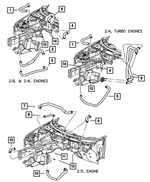 4596713AA - Air Conditioning &amp; Heater: Heater Supply Hose for Mopar Image