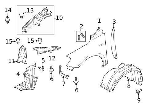 Fender & Components for 2013 Suzuki Kizashi #0