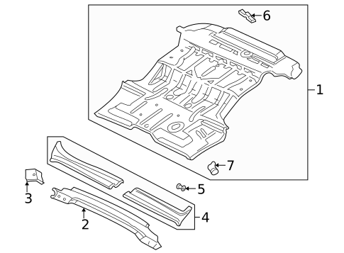 Rear Floor & Rails for 2000 Dodge Durango #0