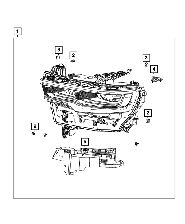 68694274AA - Electrical: Fascia Bracket Kit, Right for Mopar Image