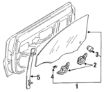 GA2A58510D - Body: Glass for Mazda: MX-6 Image