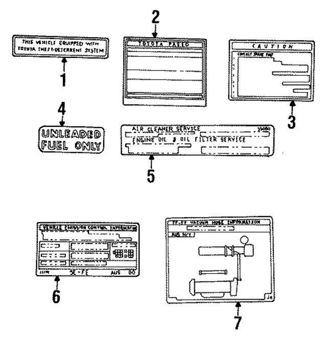 1129811320 - : Emission Label for Toyota Image