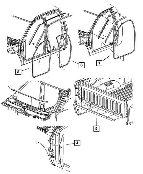 Body Structure Welds, Weatherstrips, Seals, Sealers and Adhesives for 2017 Ram 3500 #0