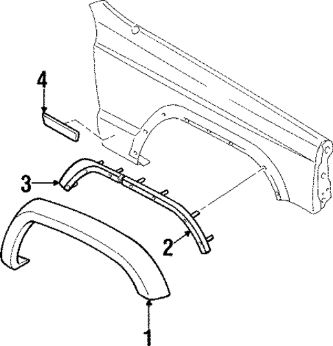 Exterior Trim - Fender for 2001 Jeep Cherokee #0