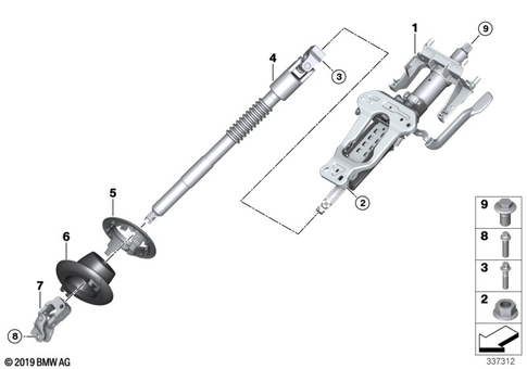 Steering Column for 2018 BMW i3 120Ah Rex #0