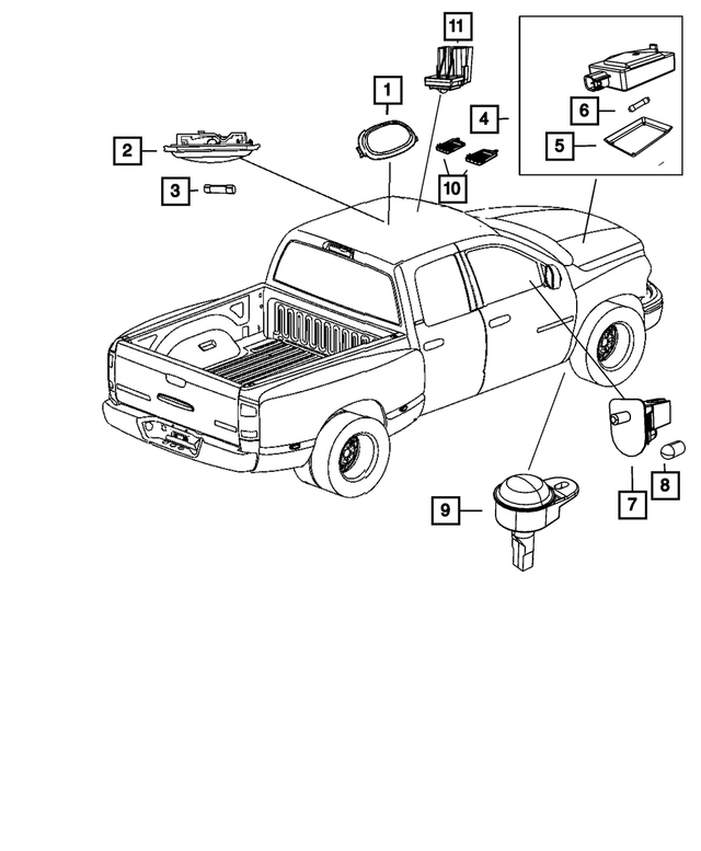 68102488AA - Electrical: Courtesy Lamp Lens, Right for Mopar Image