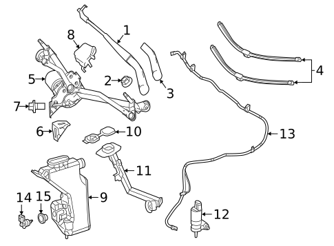 Wiper & Washer Components for 2022 Mercedes-Benz GLC 43 AMG&reg; #0