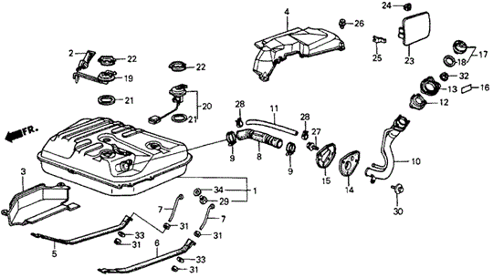 Fuel Tank for 1985 Honda Civic #0