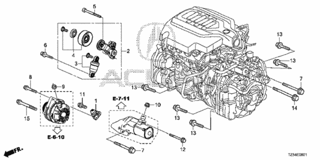 Alternator Bracket  - Tensioner (2) for 2016 Acura MDX #0