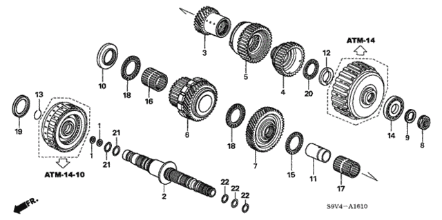 AT Secondary Shaft ('06-) for 2007 Honda Pilot #0