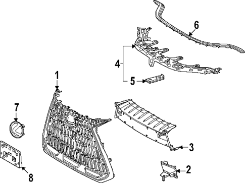 Grille & Components for 2025 Lexus NX350h #0