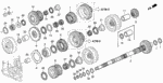 90202PY4000 - Transmission - Automatic: NUT, HEX. (24MM) (LEFT HAND THREAD) for Acura Image