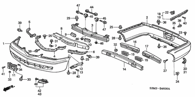 Bumper for 2003 Acura CL #0
