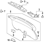 7224A371XA - Body: Upper Trim for Mitsubishi: Eclipse Cross Image