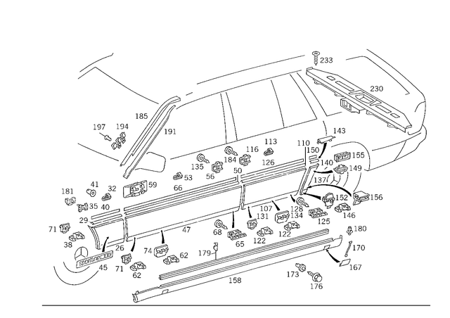1246908140 - Covering and Lining: Trim for Mercedes-Benz Image image