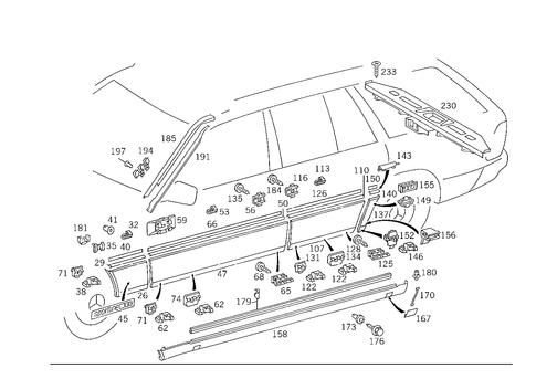Outside Attachment Parts for 1988 Mercedes-Benz 300TE #0