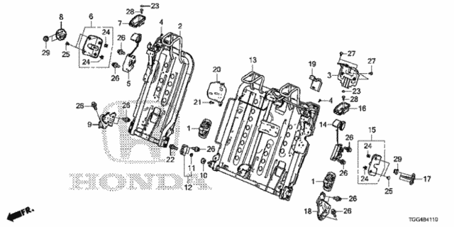 Rear Seat Components for 2020 Honda Civic #0