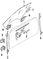 762211110 - Body: Glass for Subaru: GL, Standard Image