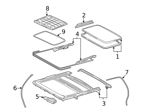 Sunroof for 2007 Toyota Highlander #0