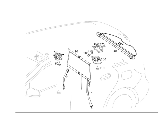 2468600074 - Rear Seat Bench: Partitioning Net for Mercedes-Benz Image image