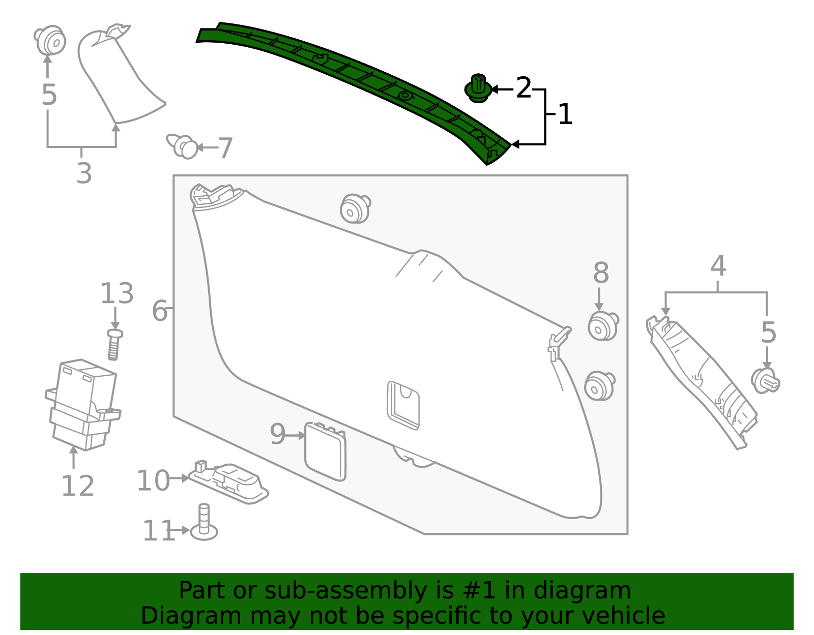 2016-2022 Honda Pilot Lift-Gate Trim 84443-TG7-A00ZA | OEM Parts Online