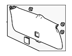 84431TG7A11ZB - Body: Lower Gate Trim for Honda: Pilot Image