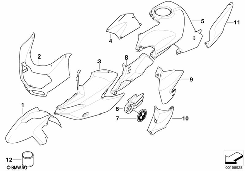 Painted Parts for 2005 BMW-Motorrad K 1200 R Sport #0