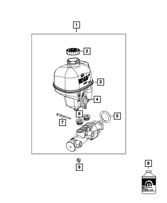 « 68398157AA – Brakes : Frein Maitre-cylindre pour Mopar Image »