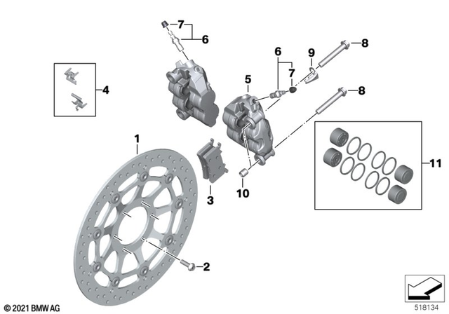 34118389001 - Brakes: Brake Rotor, Front - D=320-5.0mm for BMW-Motorrad Image image