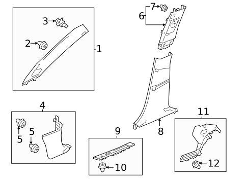 Interior Trim - Pillars for 2025 Acura RDX #0