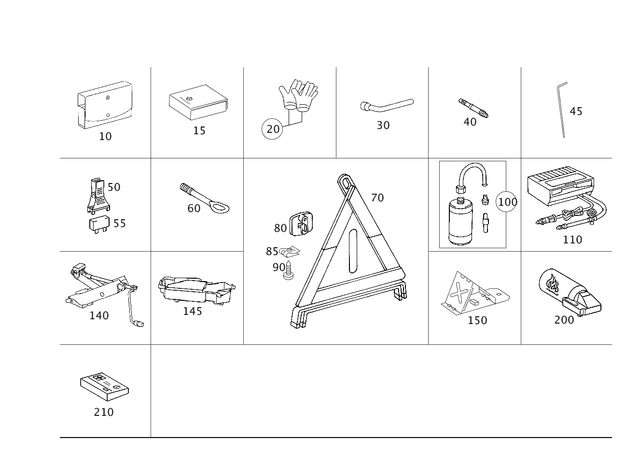 5904612 - Tools and Accessories: Warning Triangle for Mercedes-Benz: C230, C240, C280, C32 AMG, C320, C350, C55 AMG, CL500, CL55 AMG, CLK63 AMG, CLS500, CLS55 AMG, CLS550, CLS63 AMG, E320, E500, E55 AMG, SL500, SL55 AMG, SL65 AMG Image