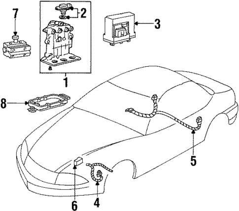 ABS Components for 1998 Oldsmobile Cutlass #0