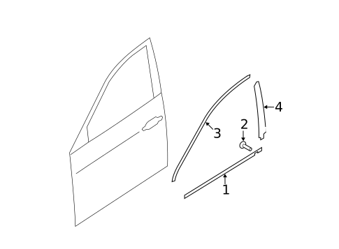 Exterior Trim - Front Door for 2011 Subaru Impreza #0