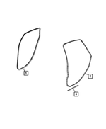 68238714AA - Doors, Door Mirrors and Related Parts: Rear Door Body Mounted Weatherstrip for Mopar Image