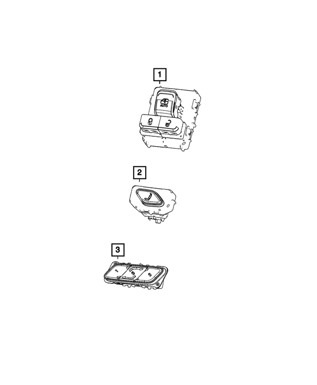 68707382AB - Electrical: Power Window Switch for Jeep: Cherokee, Grand Cherokee, Grand Cherokee L, Grand Wagoneer, Wagoneer S Image