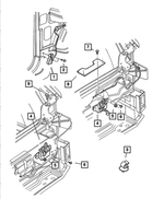 4580280AB - Body Sheet Metal Except Doors: Hood Latch Release for Mopar Image