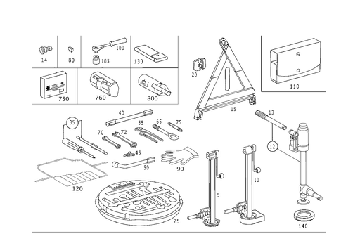 Tools and Accessories for 2001 Mercedes-Benz S430 #1
