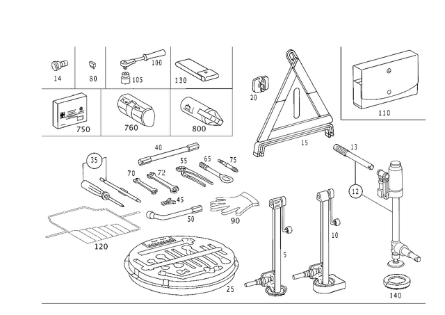 1265830045 - Tools and Accessories: Rod for Mercedes-Benz: 380SE, 380SEL, 450SE, 450SEL, 560SEL, E420, E430, S430, S55 AMG Image image