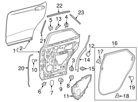 Lexus RX350 2016+ door lock solenoid diagram