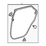 678710E070 - Body: Door Weather-Strip for Lexus: RX350, RX450h Image