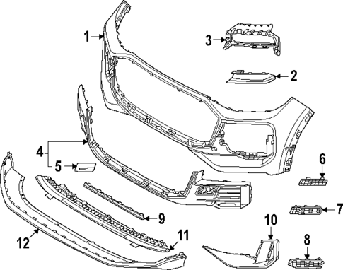Bumper & Components - Front for 2025 Audi SQ6 e-tron #0