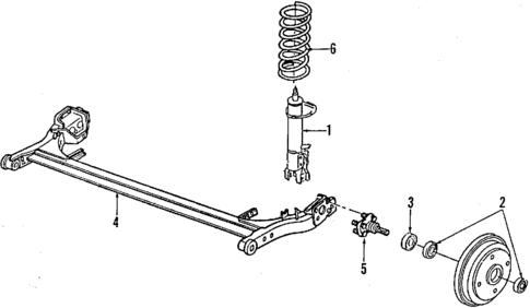 Rear Suspension for 1990 Ford Festiva #0