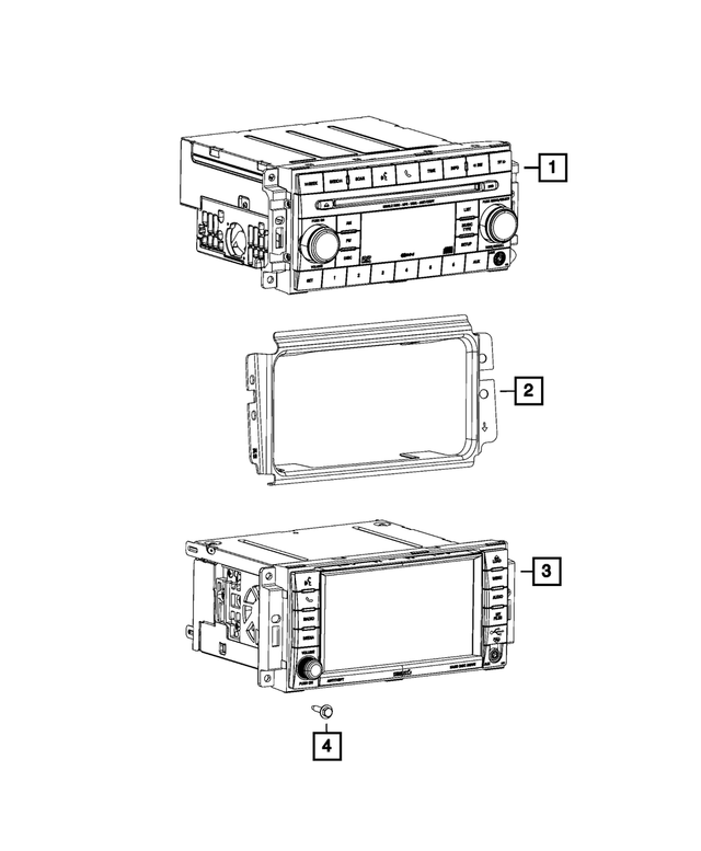5291893AA - Interior Trim: Radio Bracket for Mopar Image