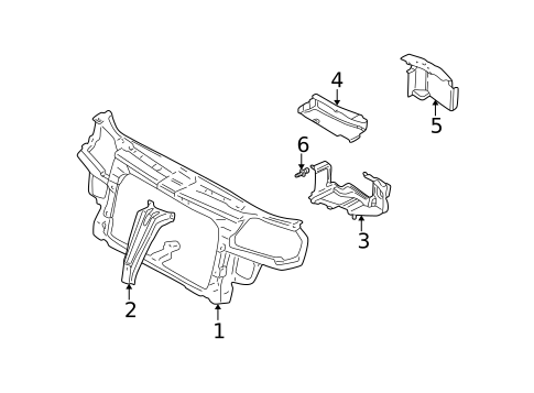 Radiator Support for 2000 Volkswagen Golf #0