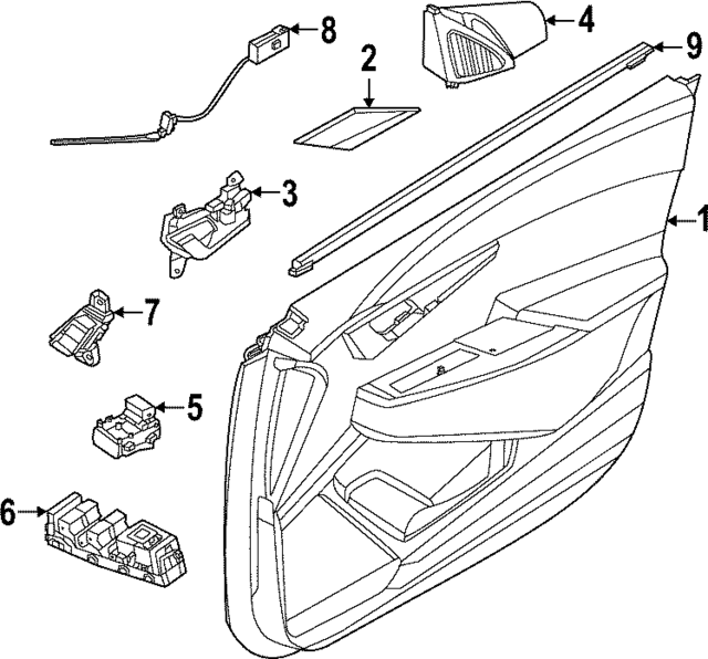 82230XG000 - : Belt Weather-Strip for Kia: EV6 Image