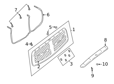 Grille & Components for 2003 Dodge Ram 3500 #0