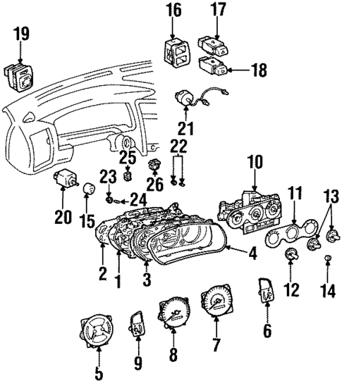 Controls for 2000 Chevrolet Prizm #0