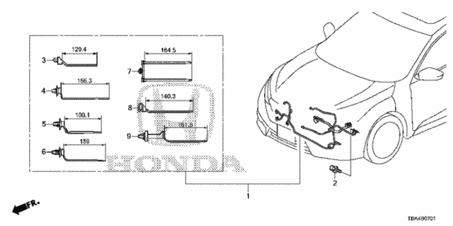 Wire Harness (2) for 2016 Honda Civic #0
