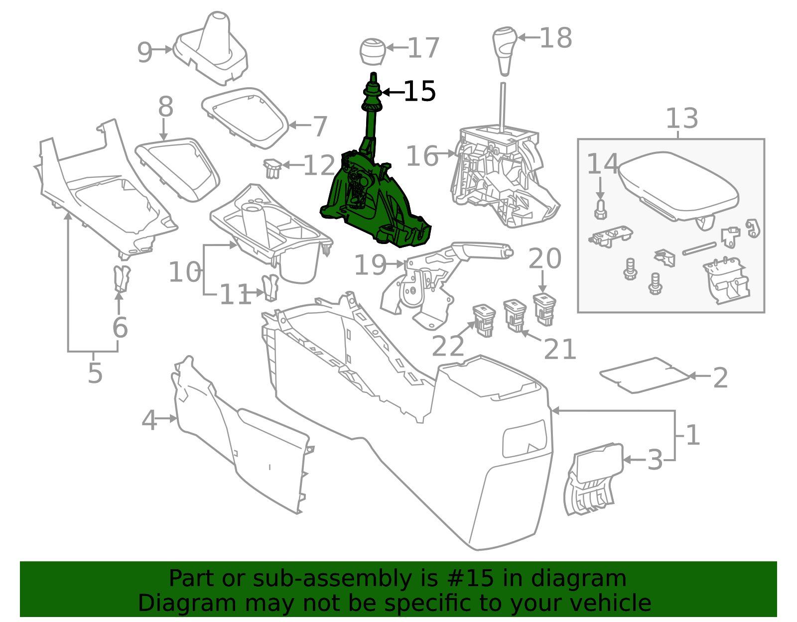 OEM 2014-2019 Toyota Manual Transmission Shift Lever Part # 33530